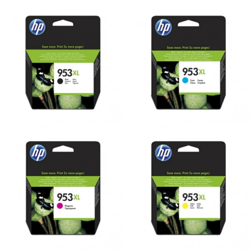 HP Original 953XL Ink Cartridge Multipack - HPL0S70AE/HPF6U16AE/HPF6U17AE/HPF6U18AE