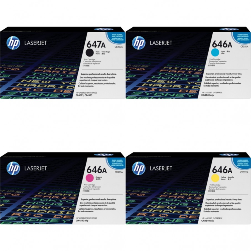 HP (647A) Original Toner Multipack - HPCE260A/HPCE261A/HPCE262A/HPCE263A