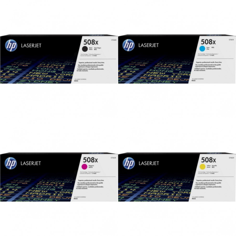 HP (508X) Original Toner Multipack - HPCF360X/HPCF361X/HPCF362X/HPCF363X