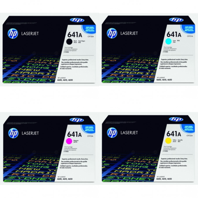 HP Original 641A Toner Multipack - HPC9720A/HPC9721A/HPC9723A/HPC9722A