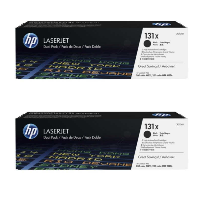 HP  (131X) Original Toner cartridge black twin pack (CF210XD)