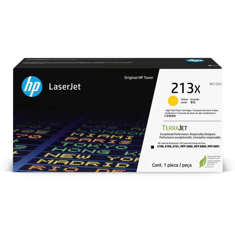 HP  (213X) Original Toner cartridge yellow high-capacity (W2132X)