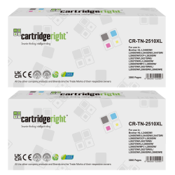 Brother  (TN-2510XL) Compatible Toner Twin Pack 3,000 Pages / 3,000 Pages