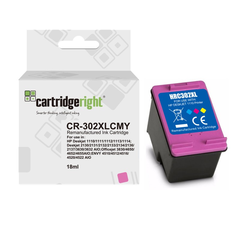 HP  (302XL) Original Printhead Cartridge Ink - Color - High Capacity (F6U67AE)