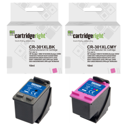 HP  (301XL) Original Printhead Cartridge Black and Color High-Capacity Multipack