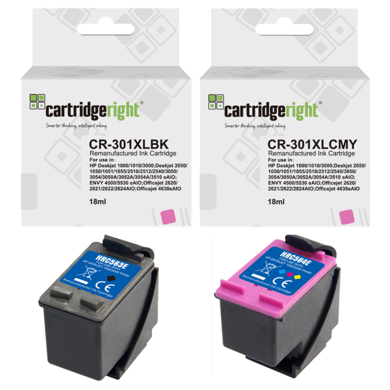 HP  (301XL) Original Printhead Cartridge Black and Color High-Capacity Multipack
