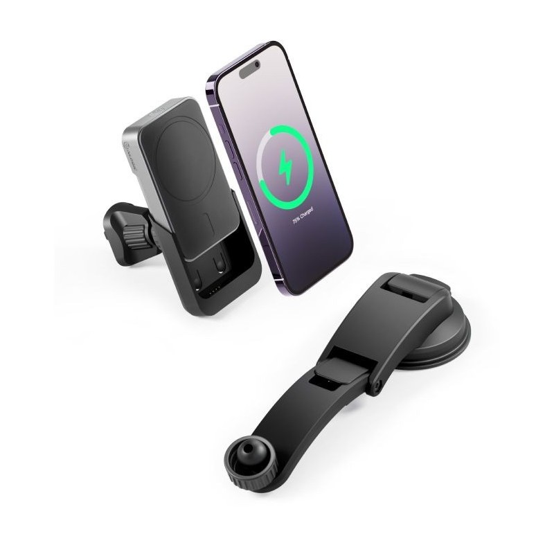Alogic Matrix+ Universal Wireless Car Charger with 5000mAh Wireless Magnetic Power Bank