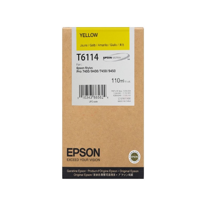 Epson  (T6114) Original Ink cartridge yellow (C13T611400)