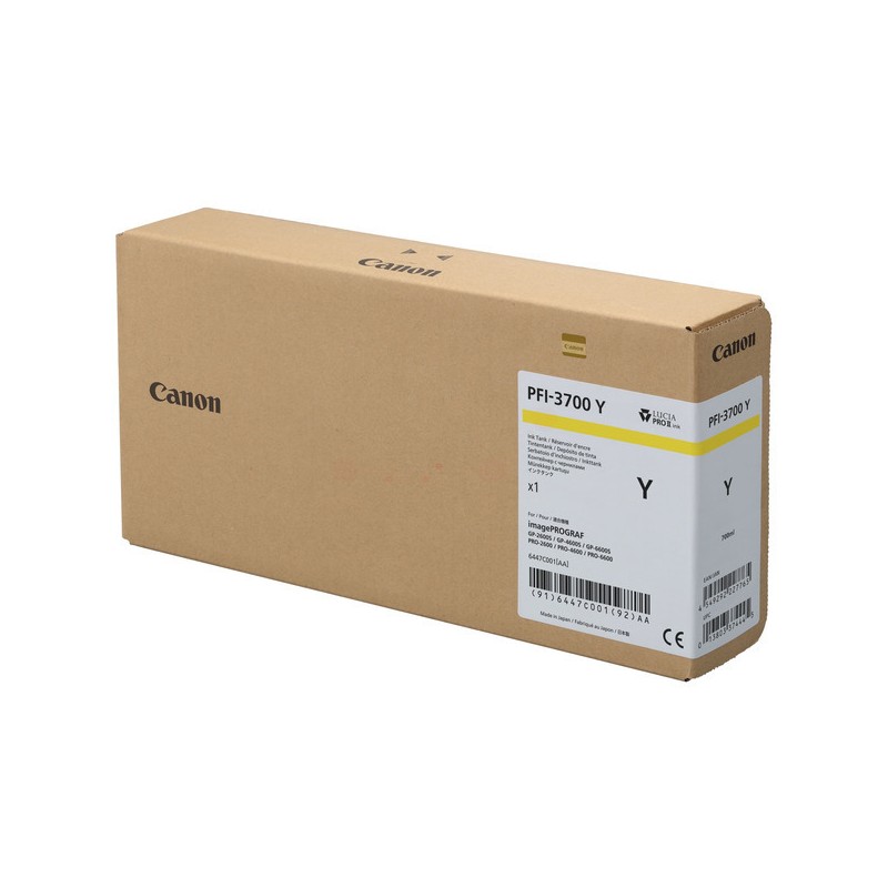 Canon  (PFI-3700 Y) Original Ink cartridge yellow (6447C001)