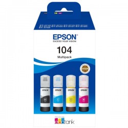 Epson (104) Compatible Ink Bottle Multi Pack Bk,C,M,Y (C13T00P640)