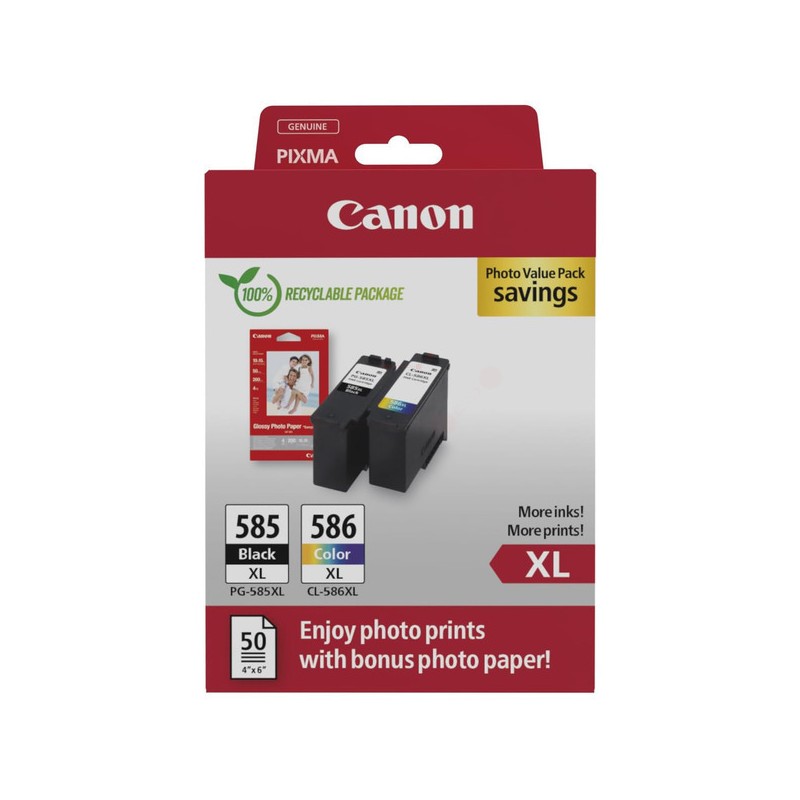 Canon  (PG-595 XL/CL-586 XL) Original Ink cartridge multi pack black + color high-capacity (7170C004)
