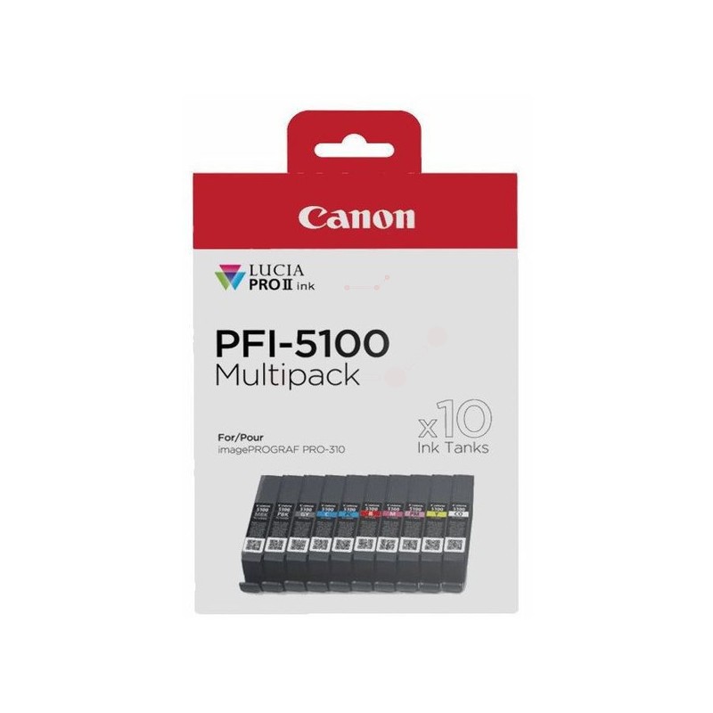 Canon  (PFI-5100 MBK) Original Ink cartridge multi pack MBK,PBK,C,M,Y,PC,PM,R,GY,CO (6951C009)