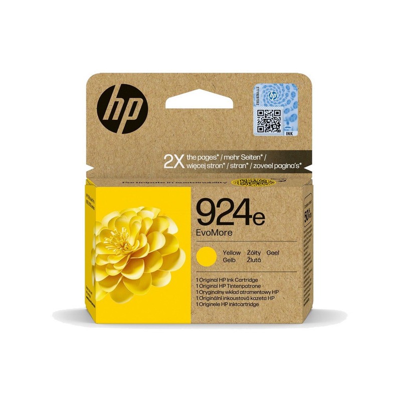 HP  (924E) Original Printhead cartridge yellow EvoMore (4K0U9NE)