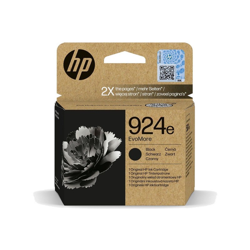 HP  (924E) Original Ink cartridge Black EvoMore (4K0V0NE)