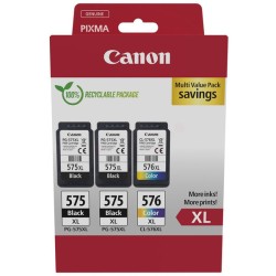 Canon  (PG-575 XLCL 576 XL) Original Printhead cartridge multi pack 2x black +1x color high-capacity (5437C004)
