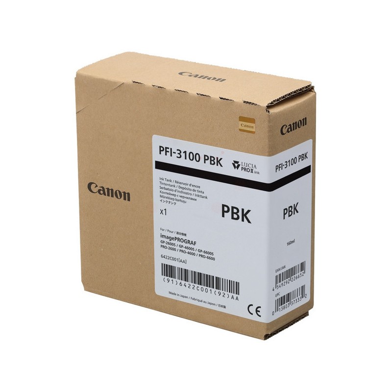 Canon  (PFI-3100 PBK) Original Ink cartridge foto black (6422C001)