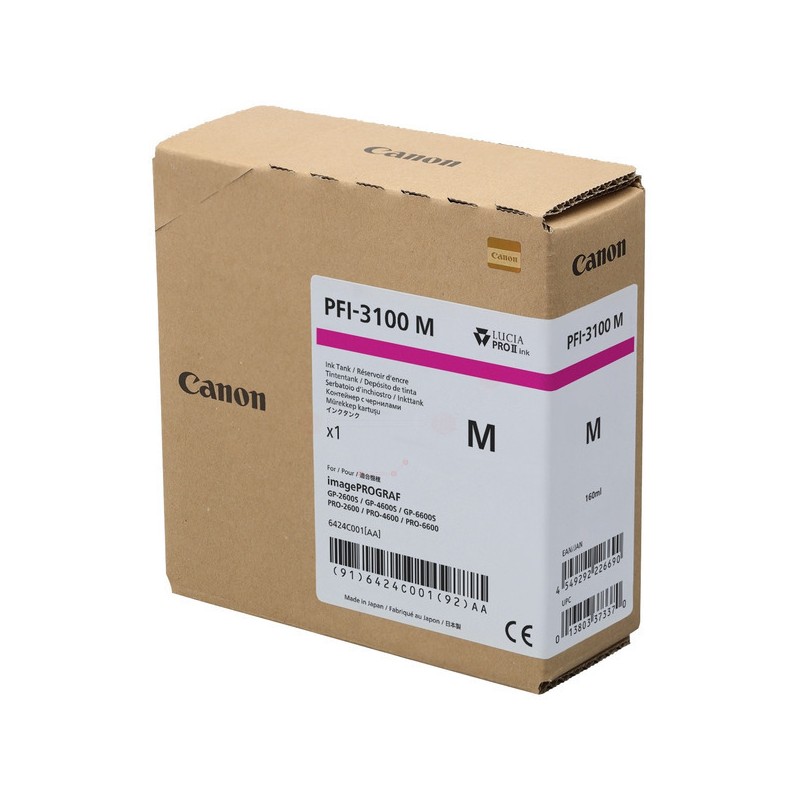 Canon  (PFI-3100 M) Original Ink cartridge magenta (6424C001)