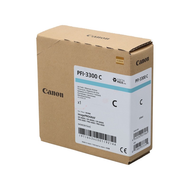Canon  (PFI-3300 C) Original Ink cartridge cyan (6434C001)