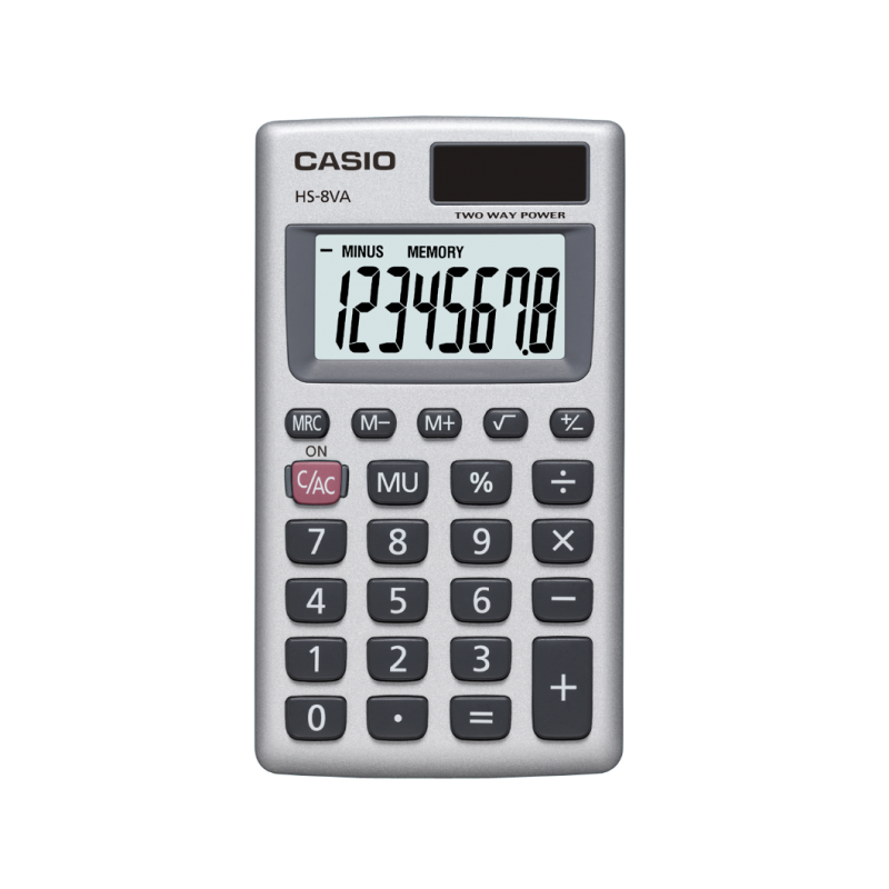 Casio HS-8VA 8 Digit Handheld Calculator