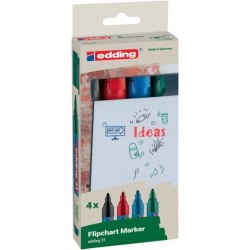 edding 31 Ecoline flipchart marker Marker Assorted pack of 4