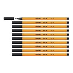 STABILO point 88 Fineliner Pack of 10 Black