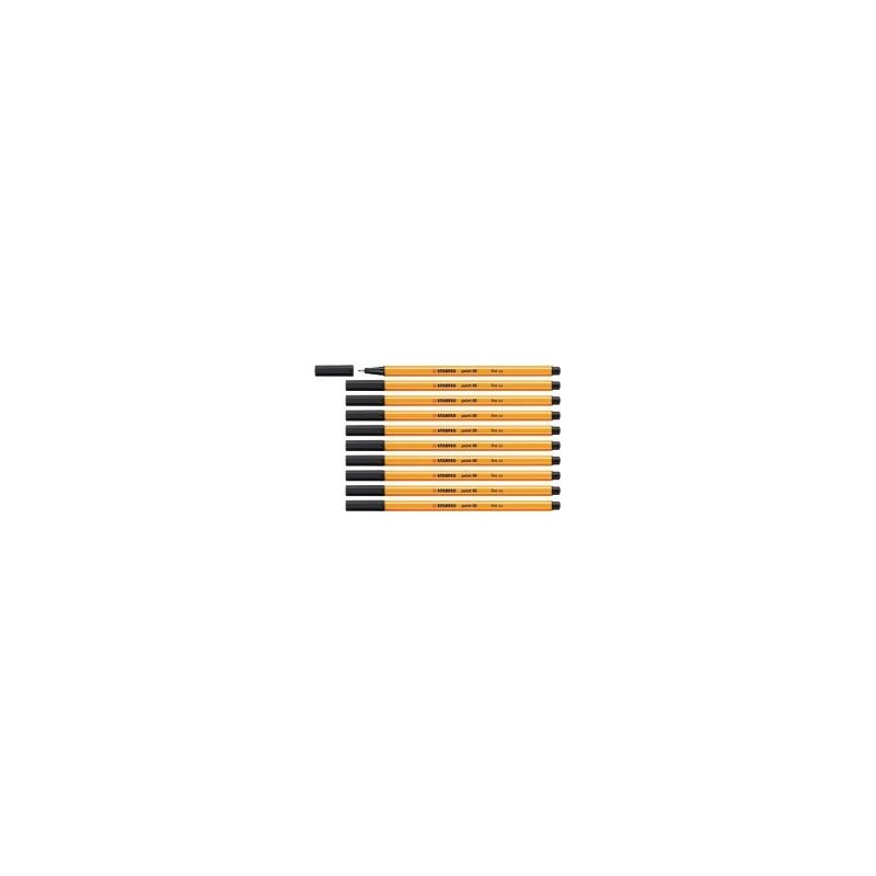 STABILO point 88 Fineliner Pack of 10 Black