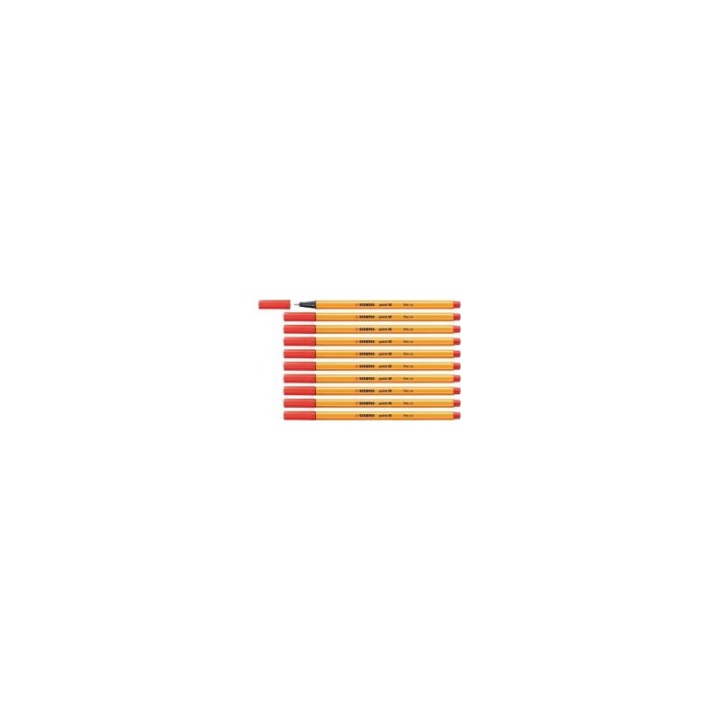 STABILO point 88 Fineliner Pack of 10 Red