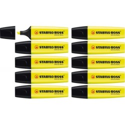 STABILO BOSS ORIGINAL Highlighter Box of 10 Yellow