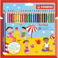 STABILO Trio thick Triangular Colouring Pencil Pack of 24 Assorted Col