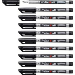 STABILO Write-4-all Permanent Marker Pen Medium Pack of 10 Black