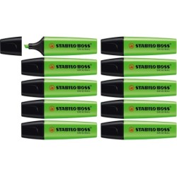 STABILO BOSS ORIGINAL Highlighter Box of 10 Green