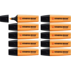 STABILO BOSS ORIGINAL Highlighter Box of 10 Orange