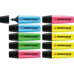 STABILO BOSS ORIGINAL Highlighter Pack of 10 Assorted Colours