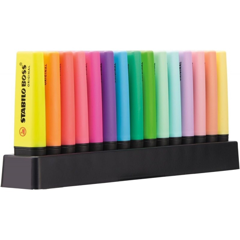 STABILO BOSS ORIGINAL Highlighter Deskset 9 x Neon and 6 x Pastel
