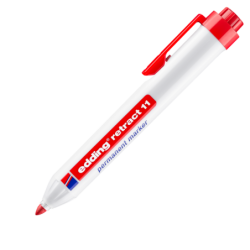 edding 11 Retract Permanent Marker Red Box of 10