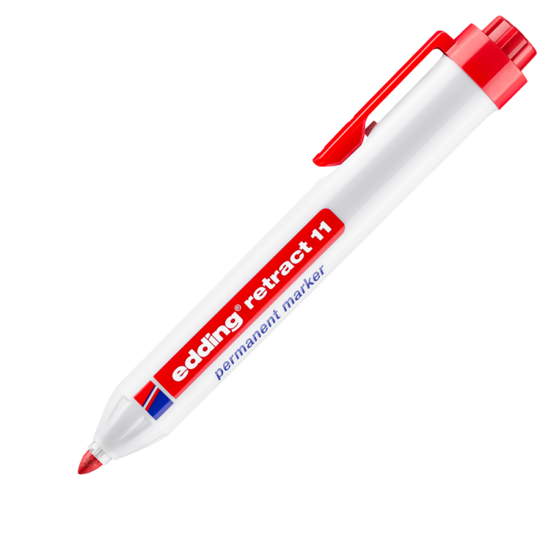 edding 11 Retract Permanent Marker Red Box of 10