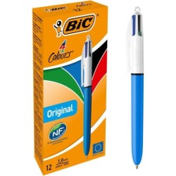 Bic Pack of 12 Assorted Colour Original Ballpoint Pen 1mm Tip