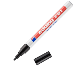 edding 751 Paint marker Black Box of 10