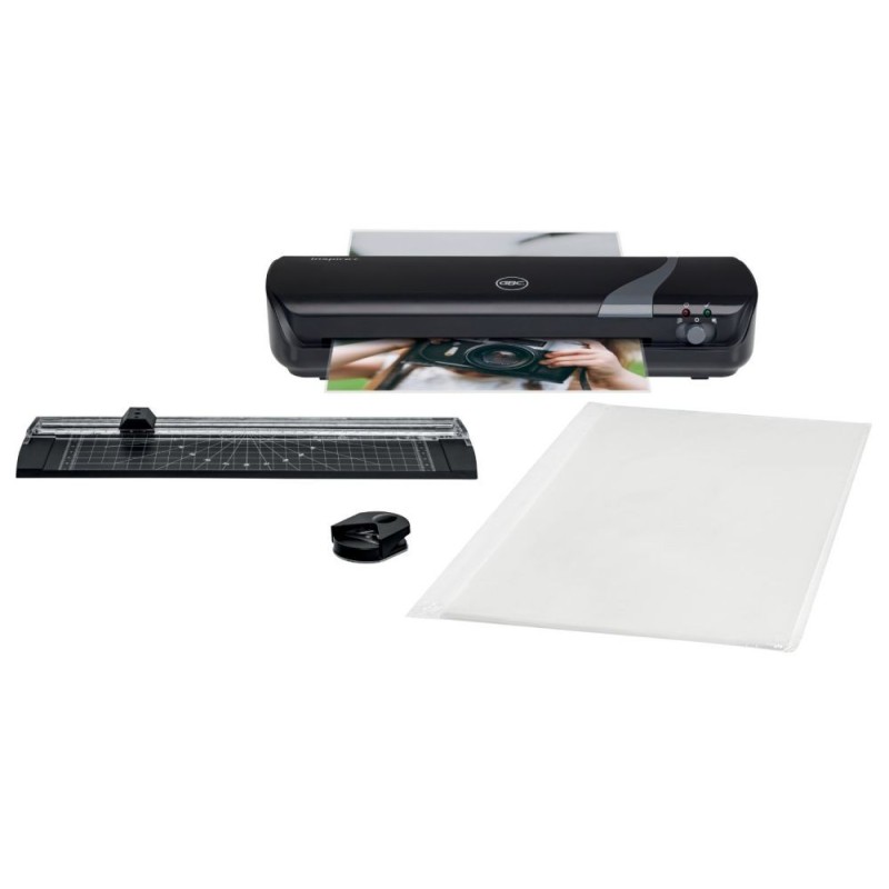 GBC Inspire+ A4 Black Laminator Set
