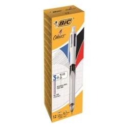 Bic Pack of 12 Assorted Colour Multifunction Ballpoint Pen and Pencil