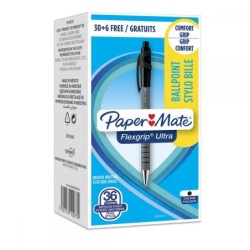 Paper Mate 1910073 Flexgrip Ultra Retractable Ball Pen 1mm Black Box of 36