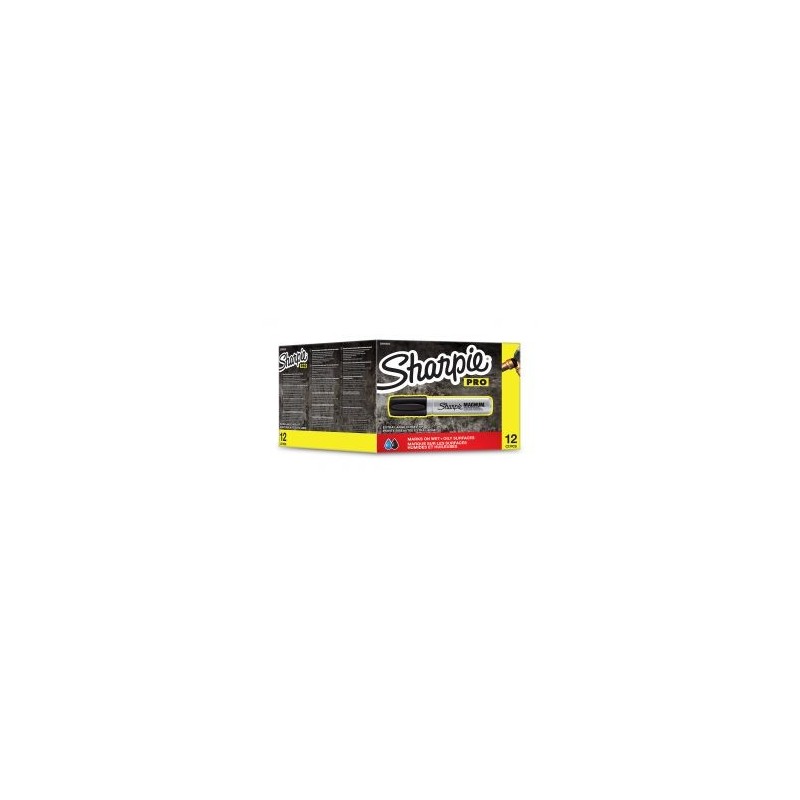 Sharpie S0949850 Metal Barrel Magnum large Chisel Black Pack of 12