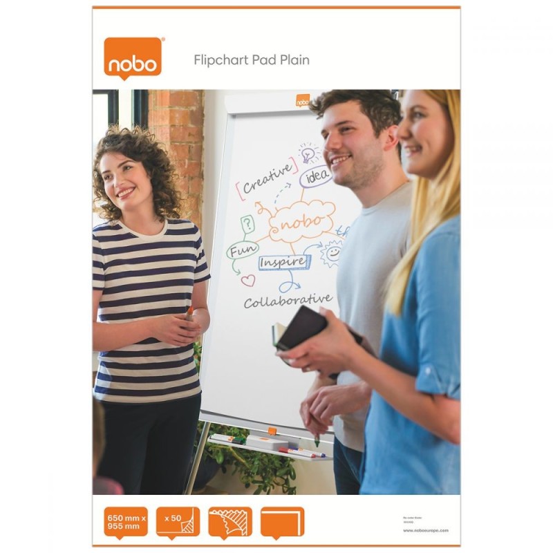 Nobo 1915100 50 Page 650x960mm Flipchart Pad Pack of 5