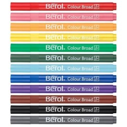 Berol Felt Tip Colouring Pens Assorted colours 1.2mm Point Box of 288