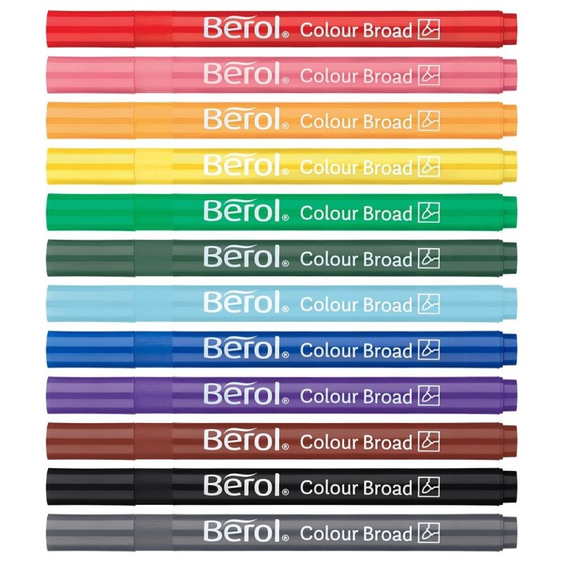 Berol Felt Tip Colouring Pens Assorted colours 1.2mm Point Box of 288