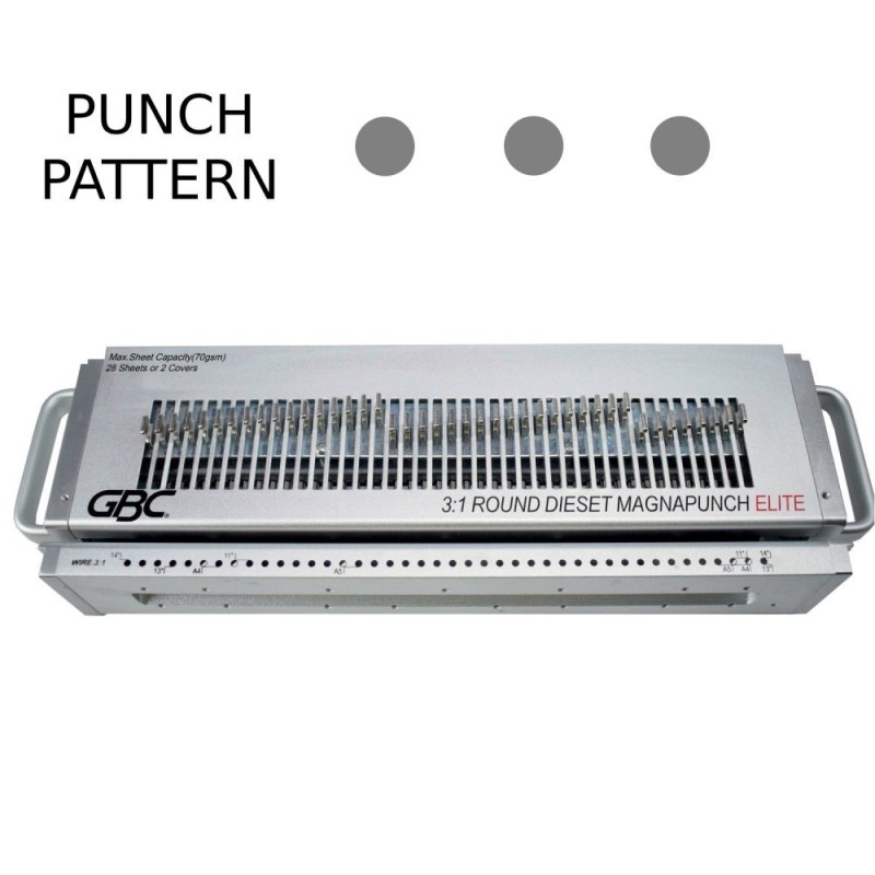 GBC 4410047 Interchangeable 3:1 Round Wire Die Set