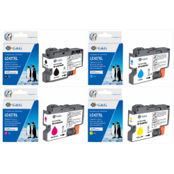 Brother Compatible Ink cartridge Multipack (LC427XLBK, LC427XLC, LC427XLM, LC427XLY)