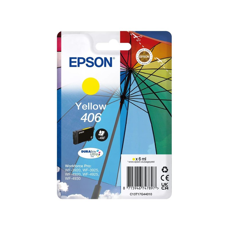 Epson  (406) Original Ink cartridge yellow (C13T17G44010)