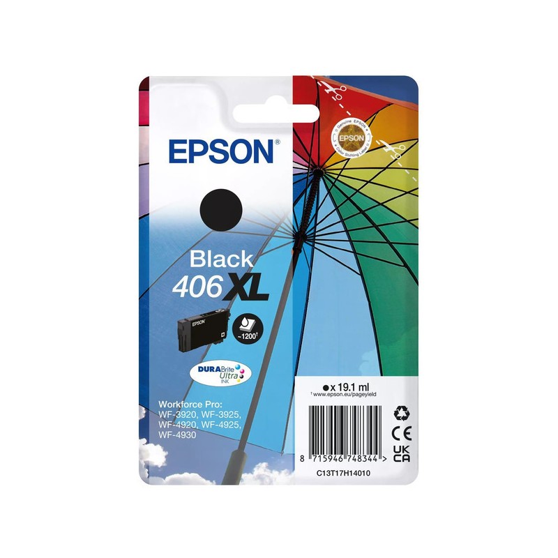 Epson  (406XL) Original Ink cartridge black high-capacity (C13T17H14010)
